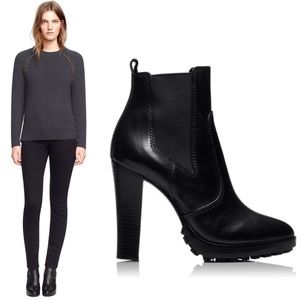 Tory Burch Sullivan Ankle Boots Black Leather